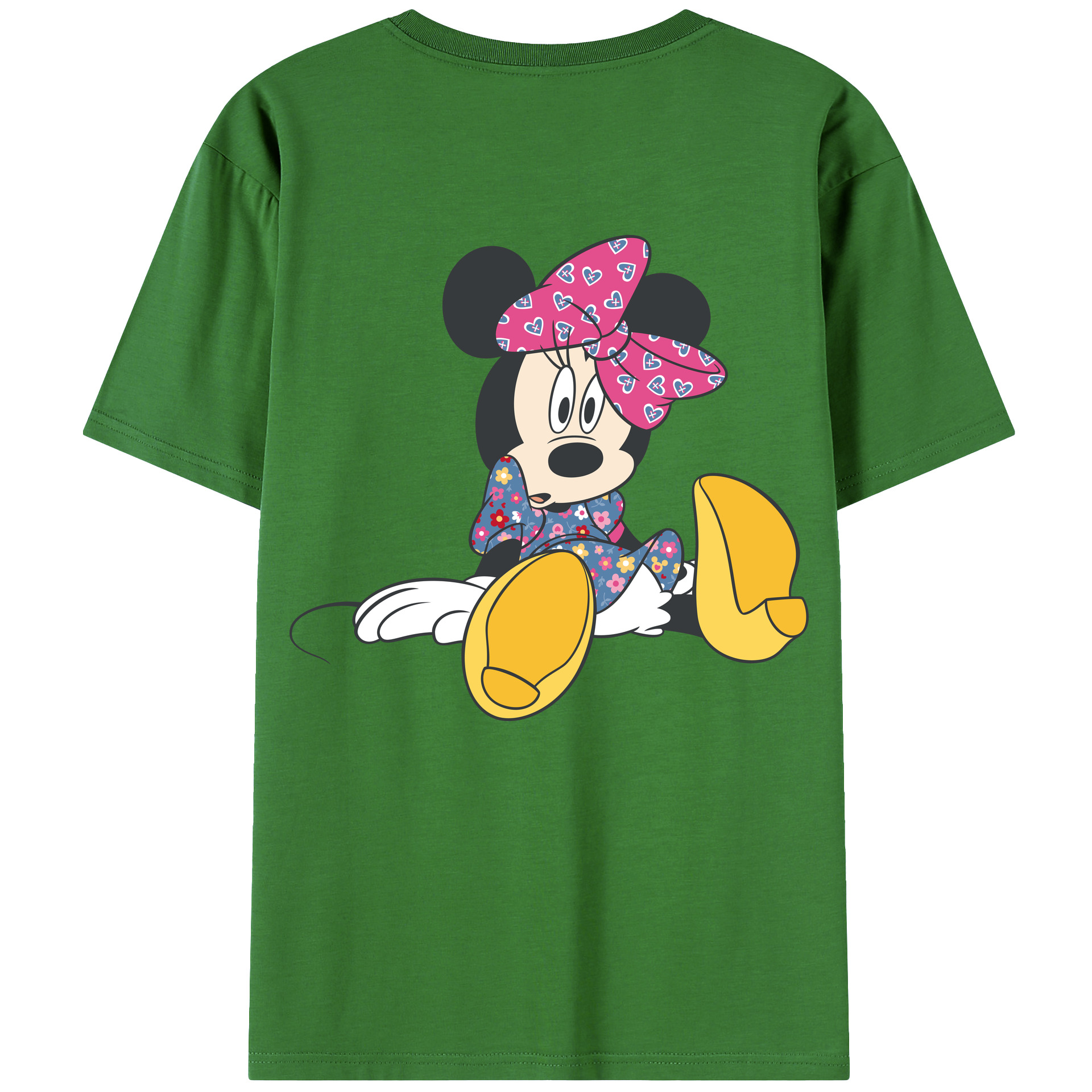 （画像用） ミッキーマウス Mickey Mouse レディース半袖Tシャツ(バックプリント)